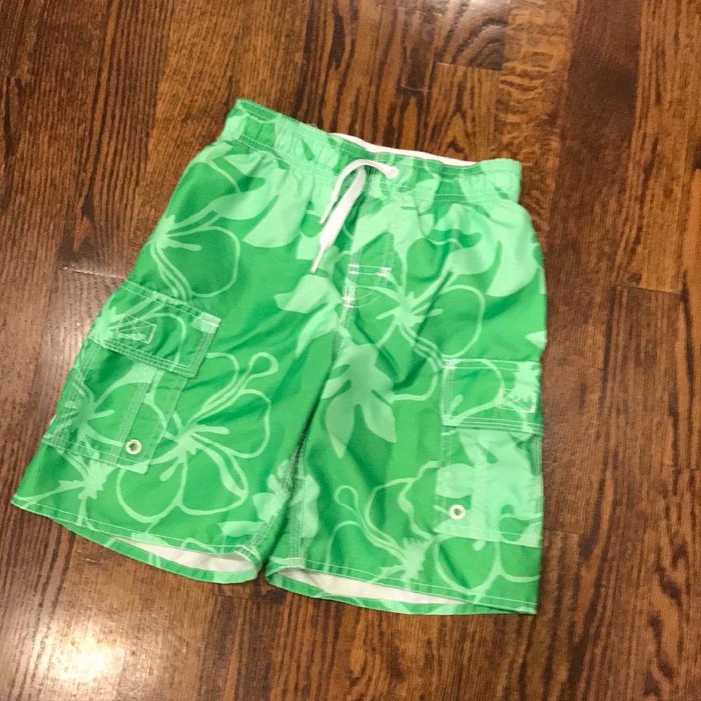 Old Navy Boys Swim Shorts Green floral size XS
